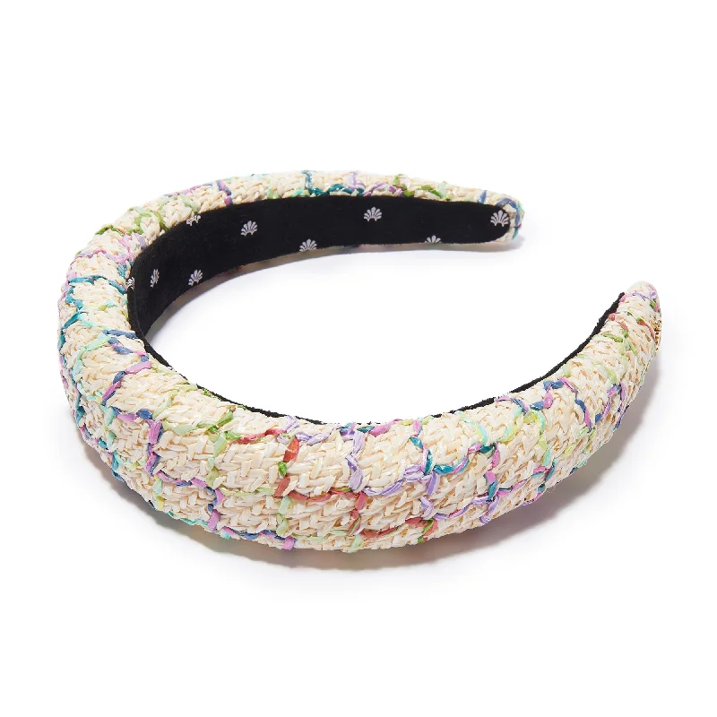 Rafia Alice Headband ~ Mermaid Rainbow