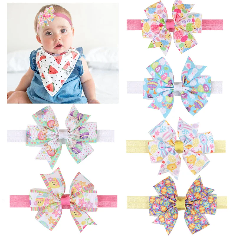 Wholesale Easter Bows Cloth Hair Scrunchies