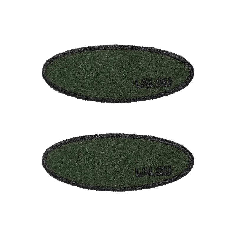 clip 2pc felt embroidered - green