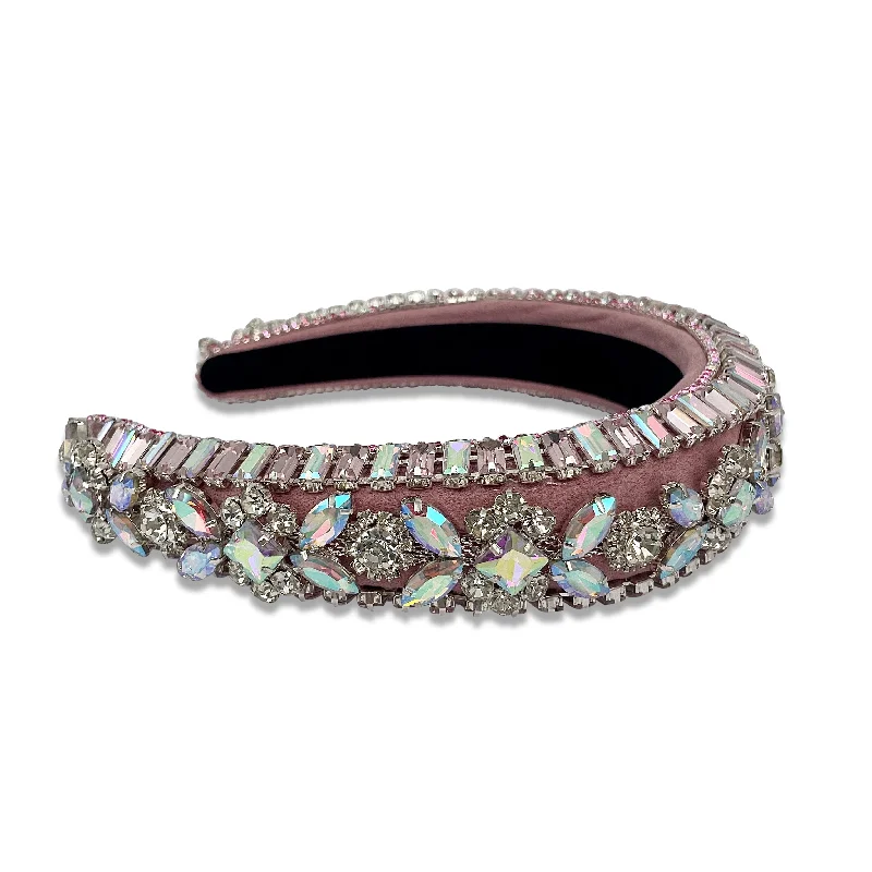 Dusty Rose Rhinestone Headband