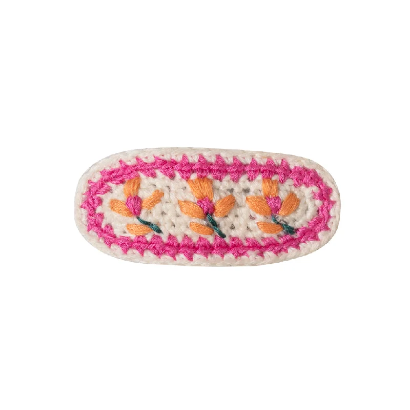 Crochet Embroidered Hair Clip -1pc