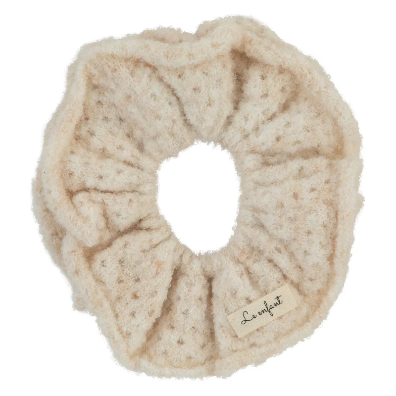 pony scrunchie cashmere - cream