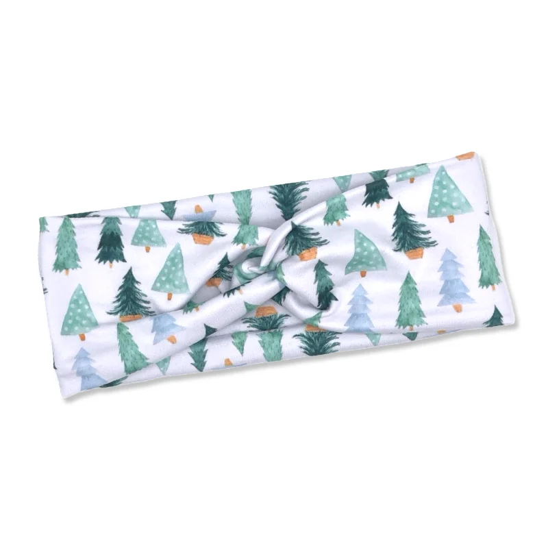 Evergreen Trees Knotted Headband