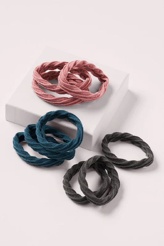 Tortillion Bands Soft Spiral Hair Ties Set