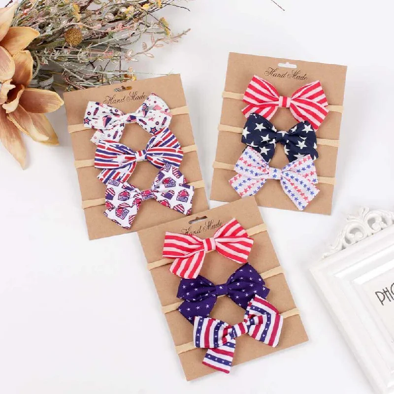 3PCS 4th of July Nylon Headbands