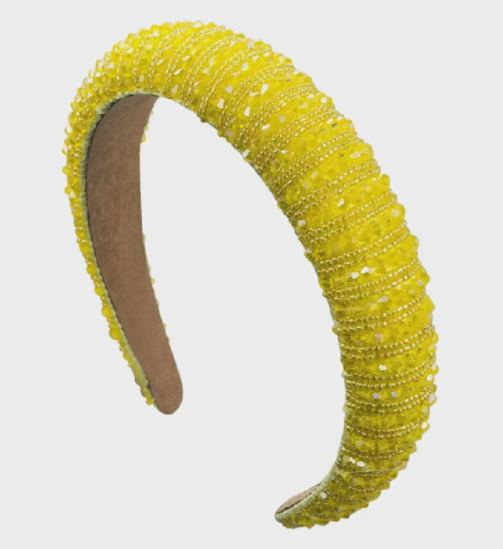 Julia Multi Beaded Headband (Yellow)