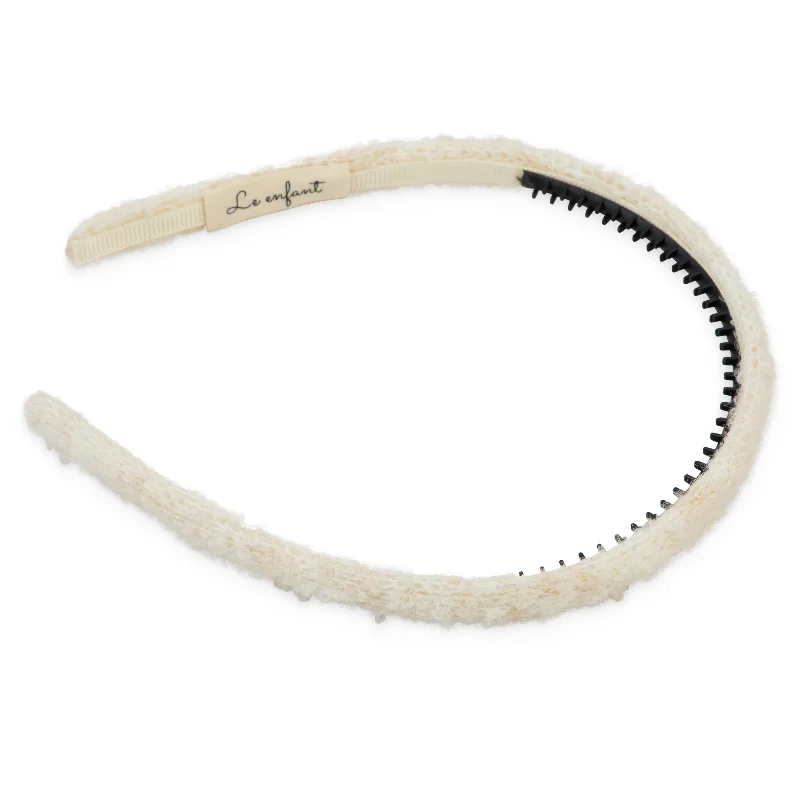 headband cashmere thin - cream