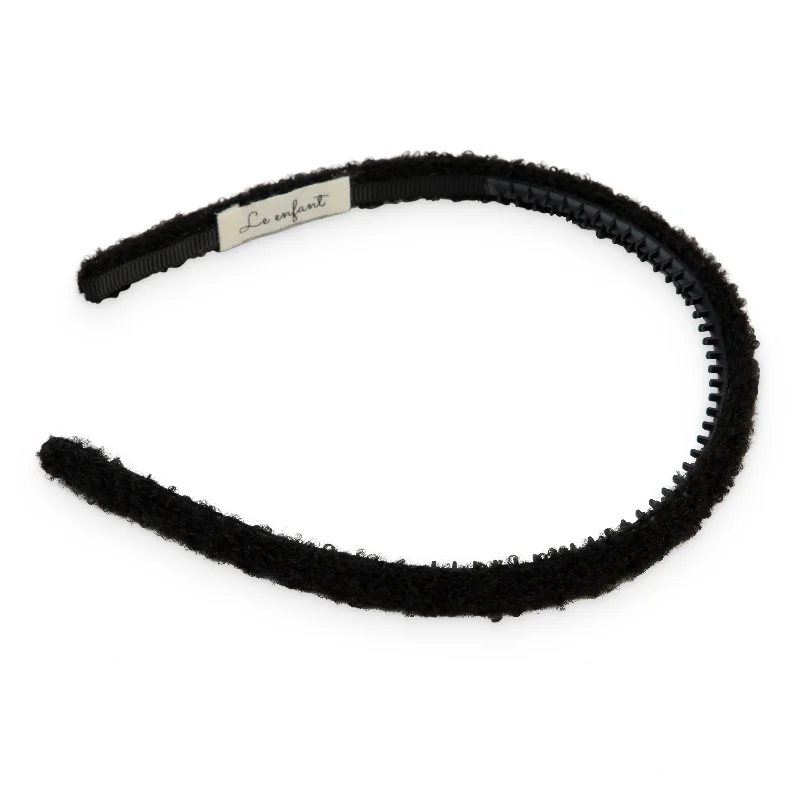 headband cashmere thin - black