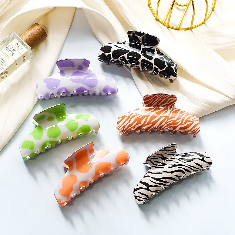 Wholesale Color Zebra PVC Hair Clips