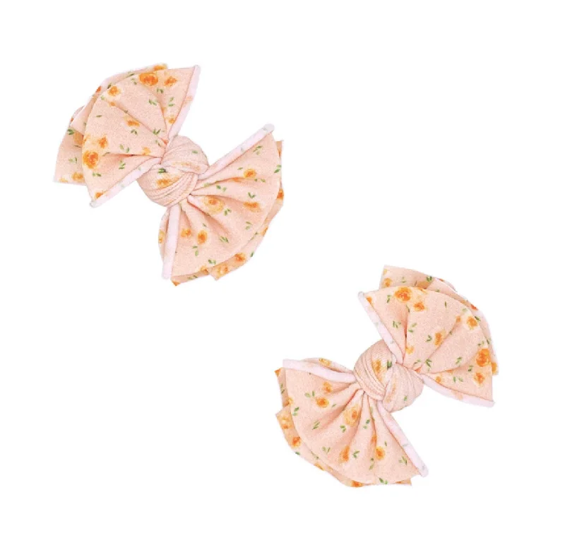 Baby Bling - 2pk Baby Printed FAB Clips: Honey