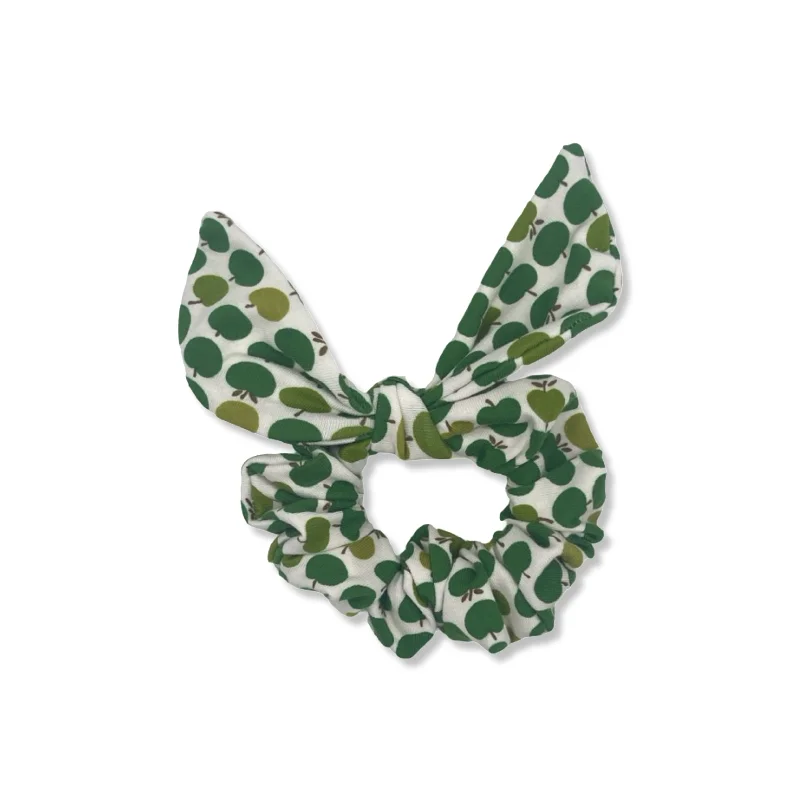 Green Apples Scrunchie Bow