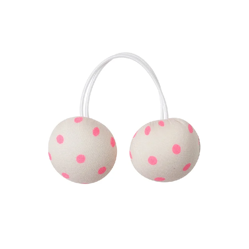 Polkadot Vivid Pink / white elastic