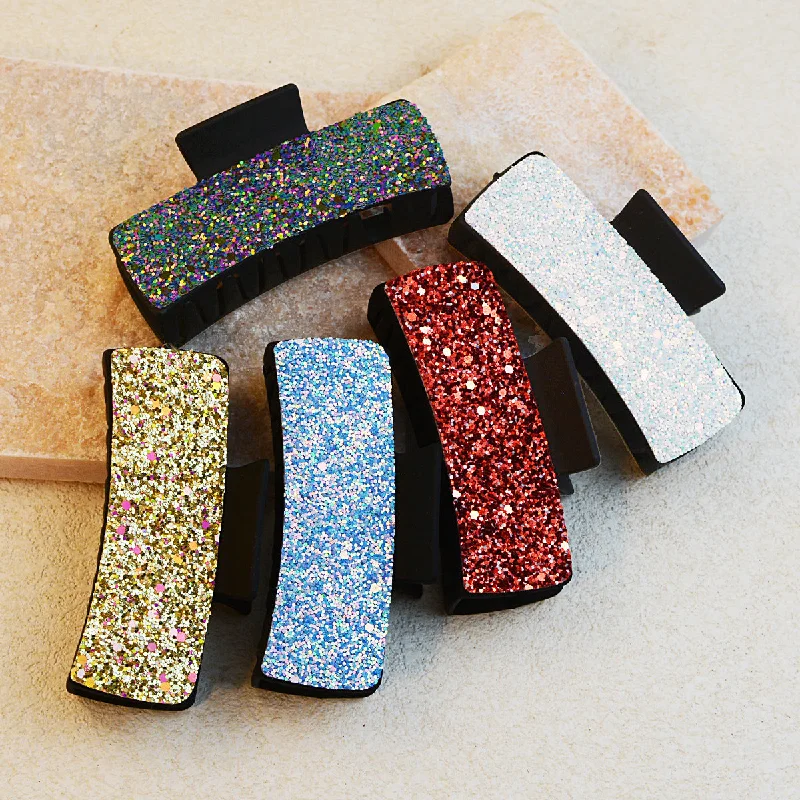 Wholesale Sequin Leather Hairpin Shark Clip JDC-HC-ChenC012