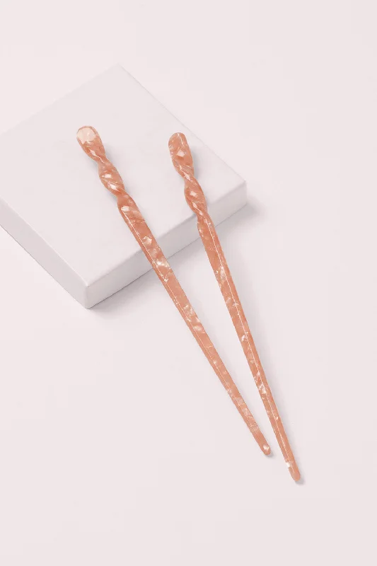 Marble Pin Up Twists Hair Stick Set