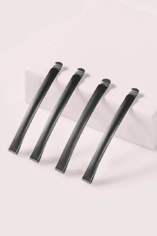 Modern Curved Bobby Pins Set - Gunmetal