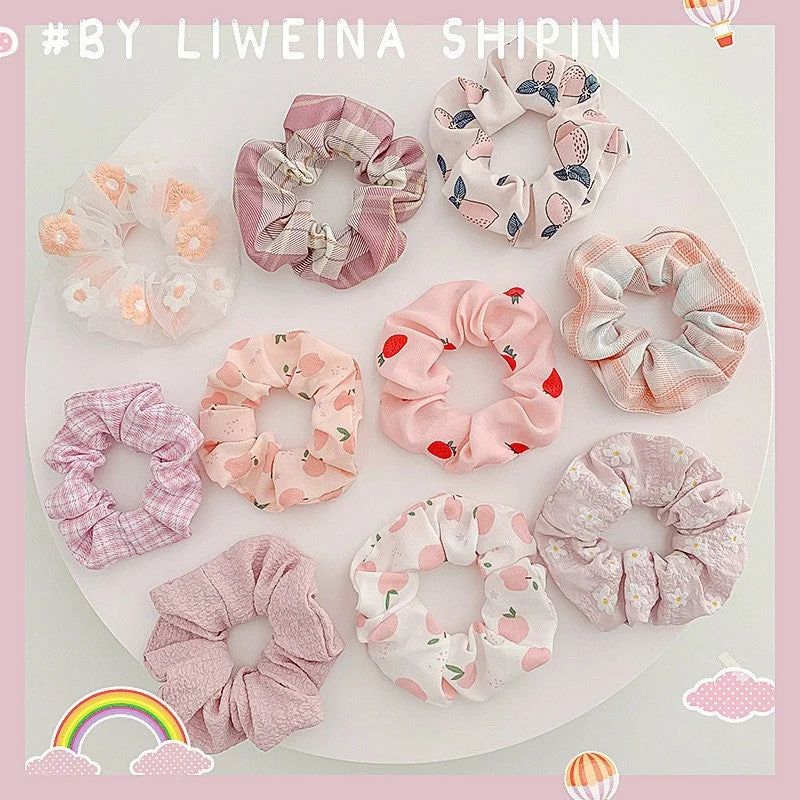 Wholesale Fabric Bow Elastic Hair Scrunchies