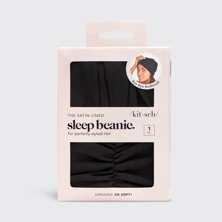 Kitsch Sleep Beanie With Satin Lining Black