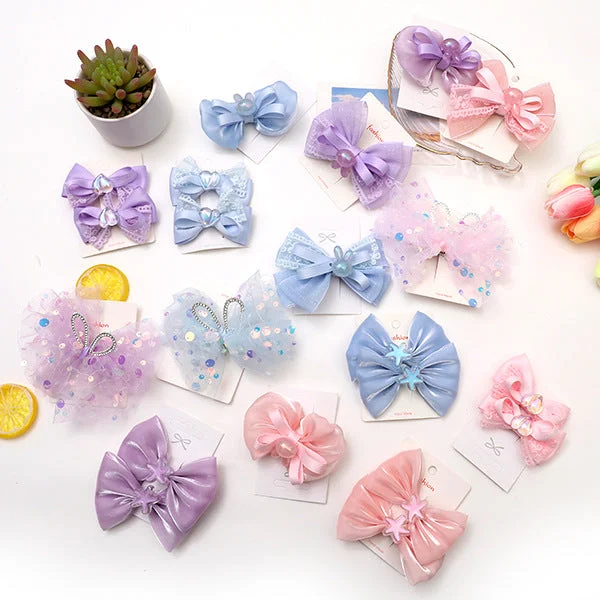 Wholesale Children's Mesh Bow Hair Clips