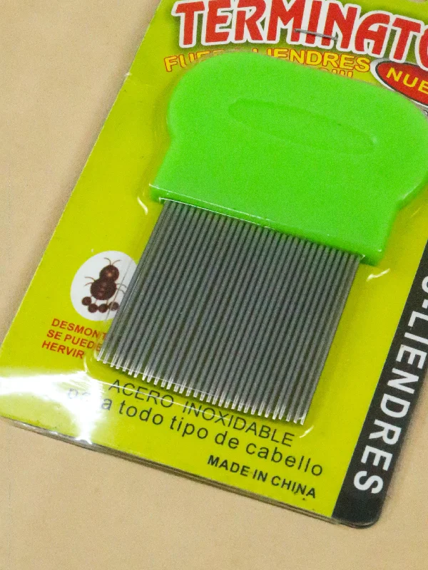 Multicolor Terminator Short Pins Stainless Steel Anti Lice Comb