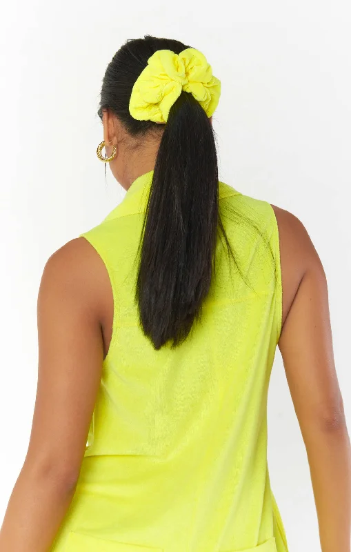 Scrunchie ~ Neon Yellow Terry